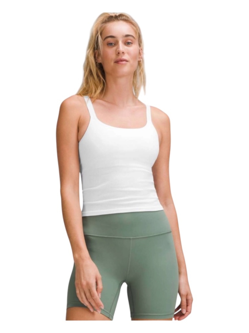 Lululemon Ebb To Street White Scoop Back Tank 6